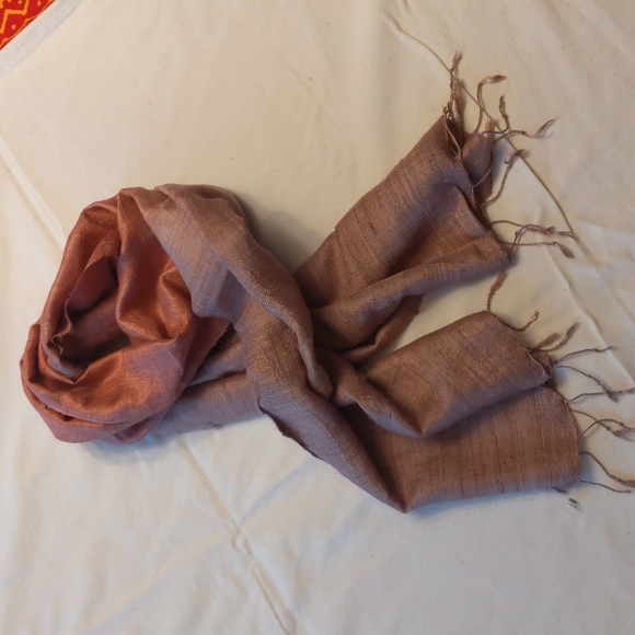 Thai Raw silk scarf - closet clean out! - Picture 2 of 3